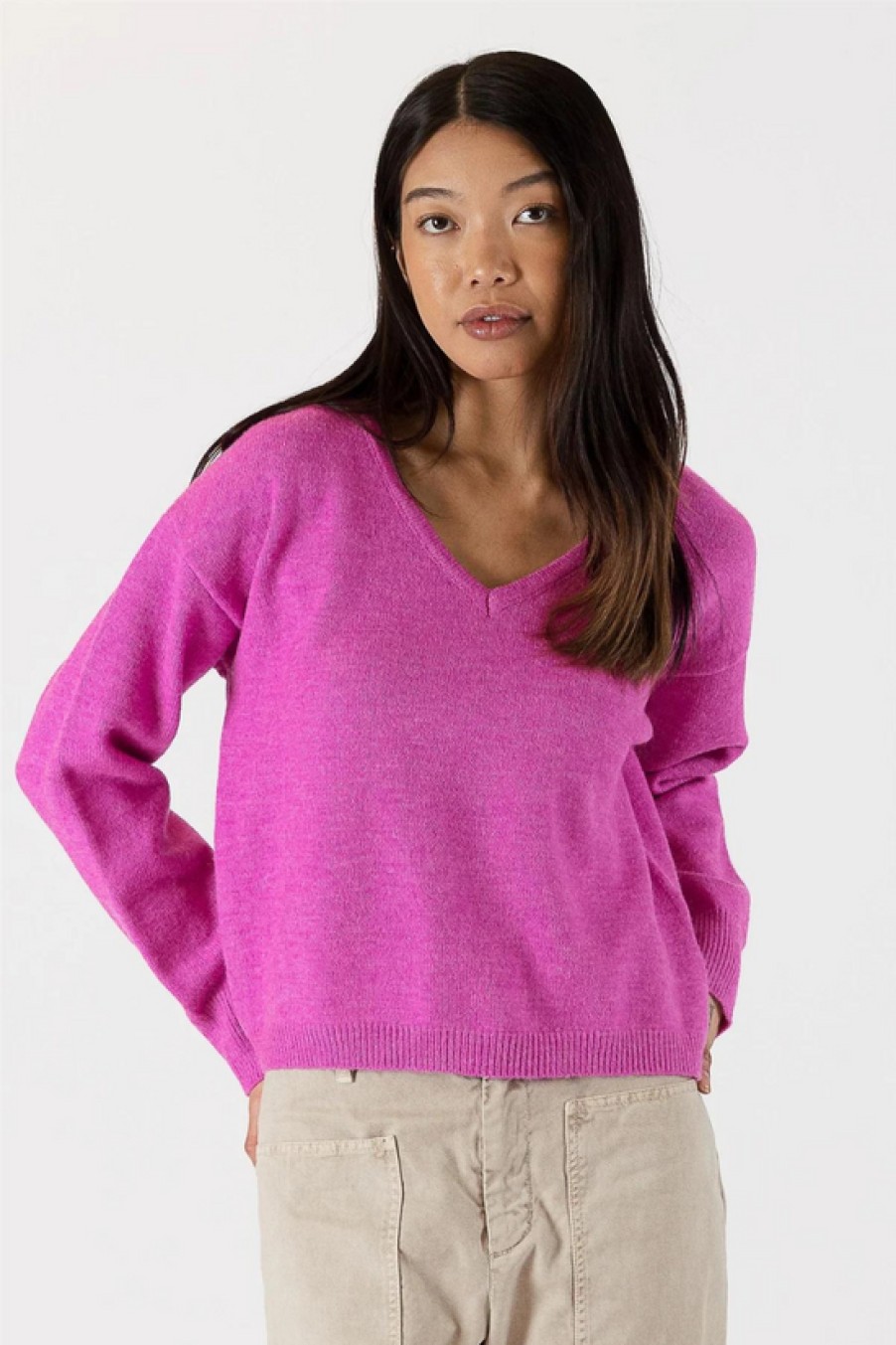 Clothing Lyla+Luxe | Lyla + Luxe, Blake Sweater- Magenta