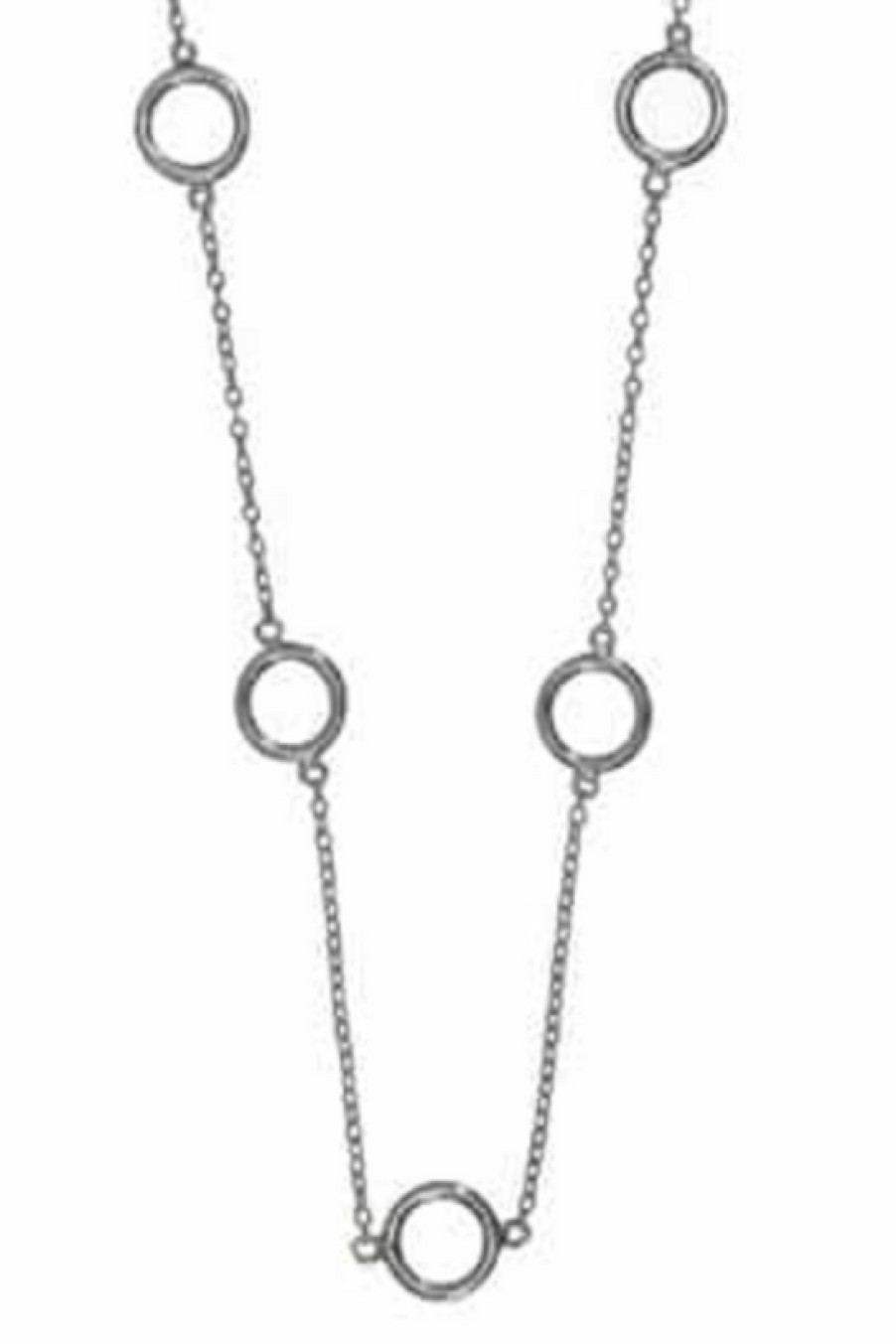 Jewelry Bamiyan | Silver Open Circle Necklace