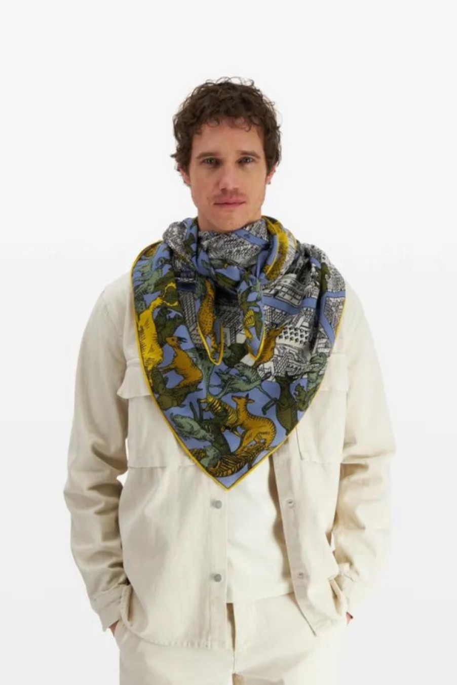 Accessories Inoui Editions | Inoui Editions, Turgot Square 130 Scarf- Light Blue