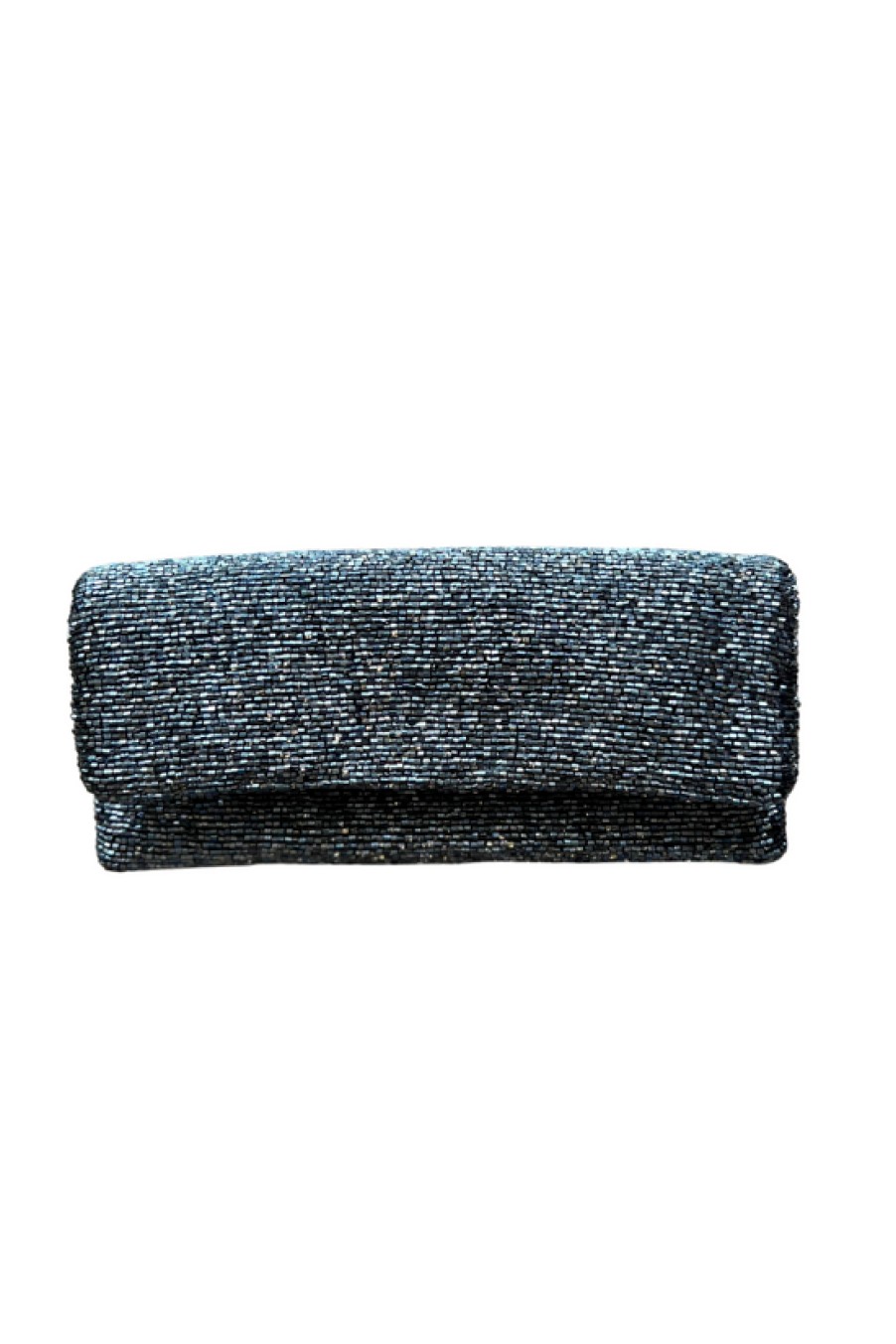 Accessories Tiana | Tiana, Beaded Fold Over Clutch- Gun