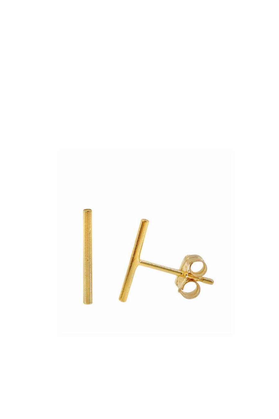 Jewelry Bamiyan | Gold Bar Stud Earrings