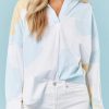 Clothing Sheridan French | Sheridan French, Frankie Shirt- Soft Blue Palms