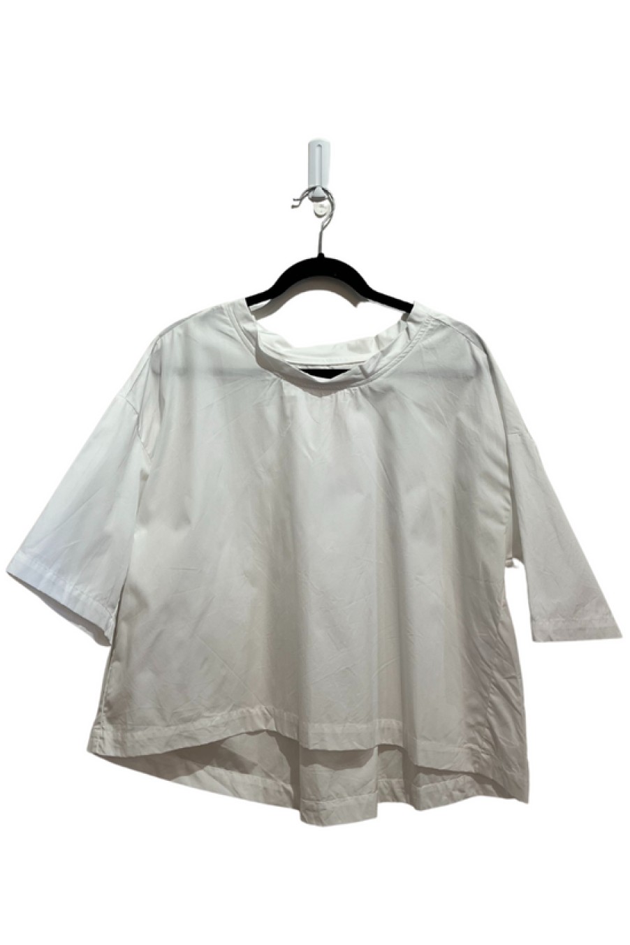 Clothing Gallego Desportes | Gallego Desportes, White Poplin Box Pleat T-Shirt