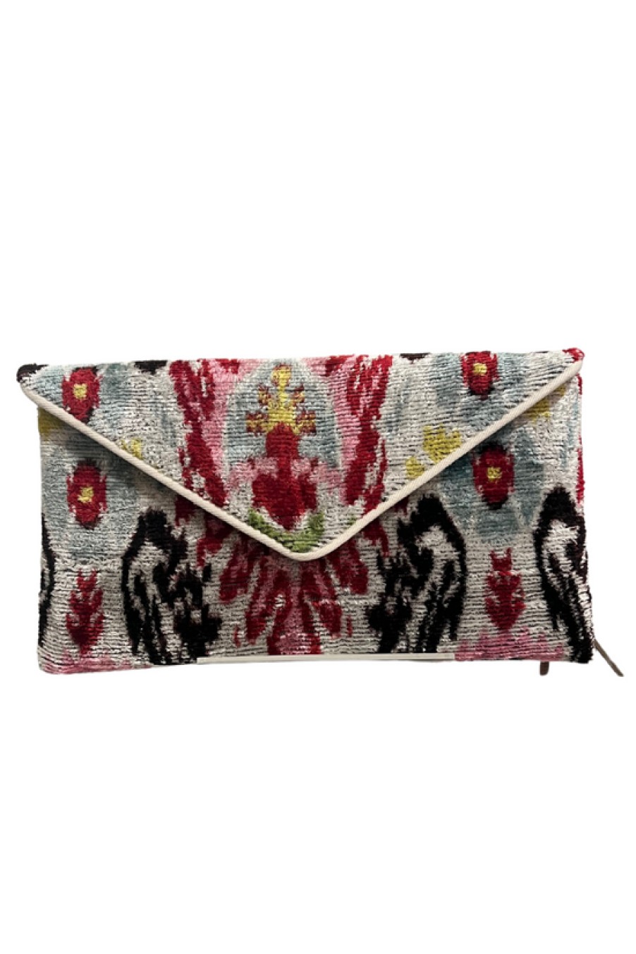 Accessories Wolf u0026 Willa | Wolf & Willa, Multicoloured Silk Ikat Envelope Clutch