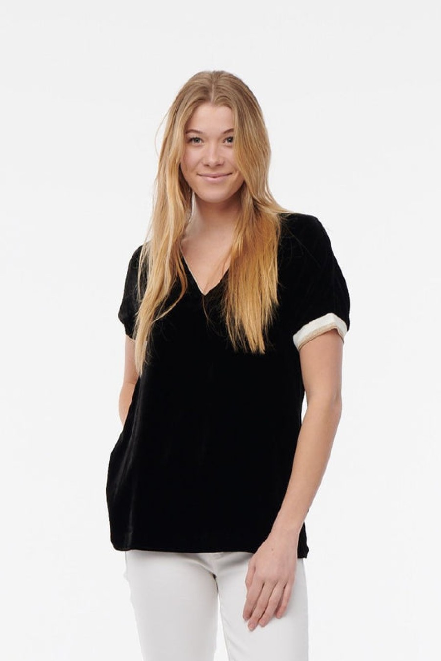 Clothing Monoplaza | Monoplaza, Leo Velvet Top- Black