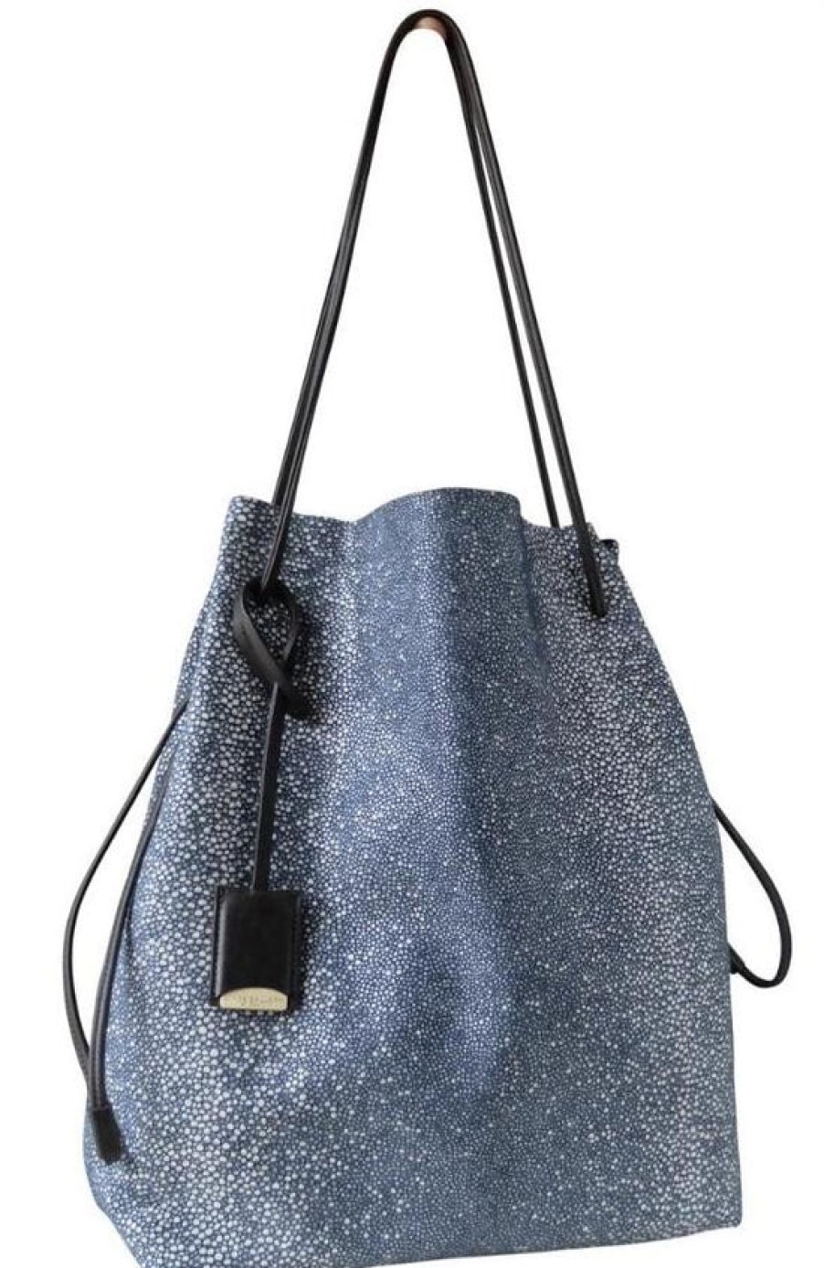 Accessories Linde Gallery | Linde Gallery, Corossol Galuchat Bag- Alligator Embossed Calf