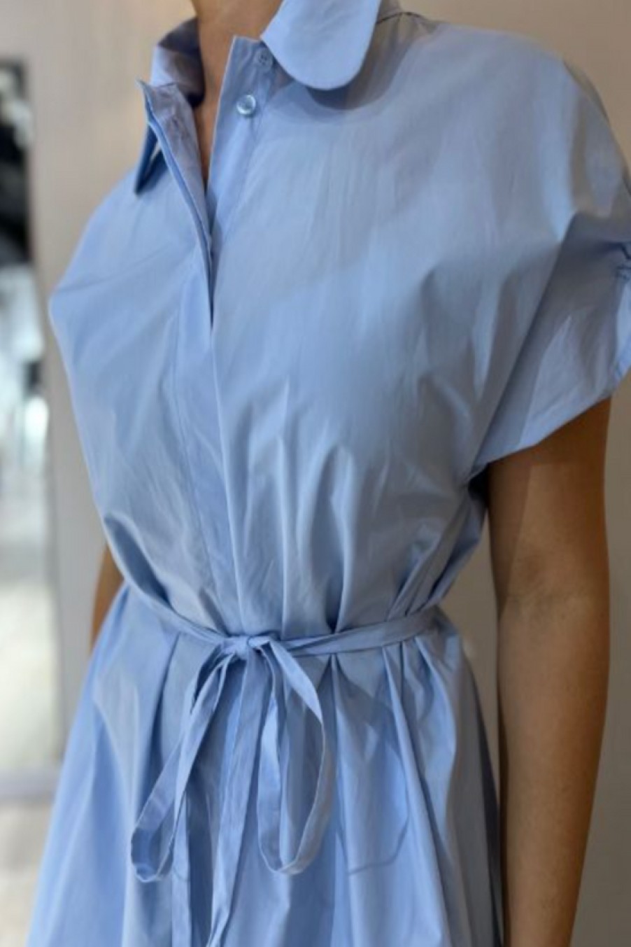 Clothing MeiMeiJ | Meimeij, Sky Blue Shirtdress