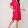 Clothing Pistache | Pistache, Linen Dress W/ Elastic Detail Sleeve