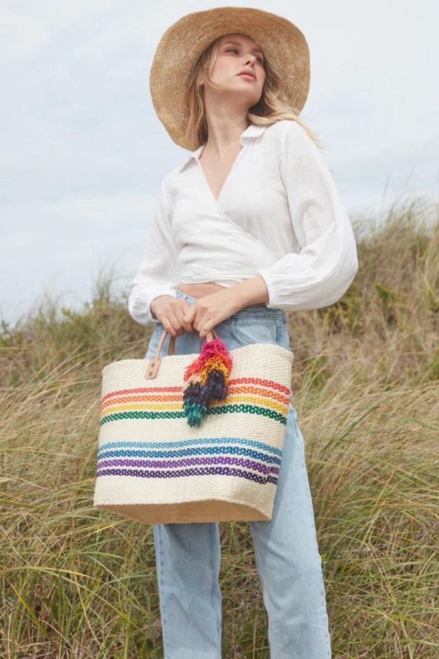 Accessories Mar Y Sol | Mar Y Sol, Caracas Tote- Rainbow Multi