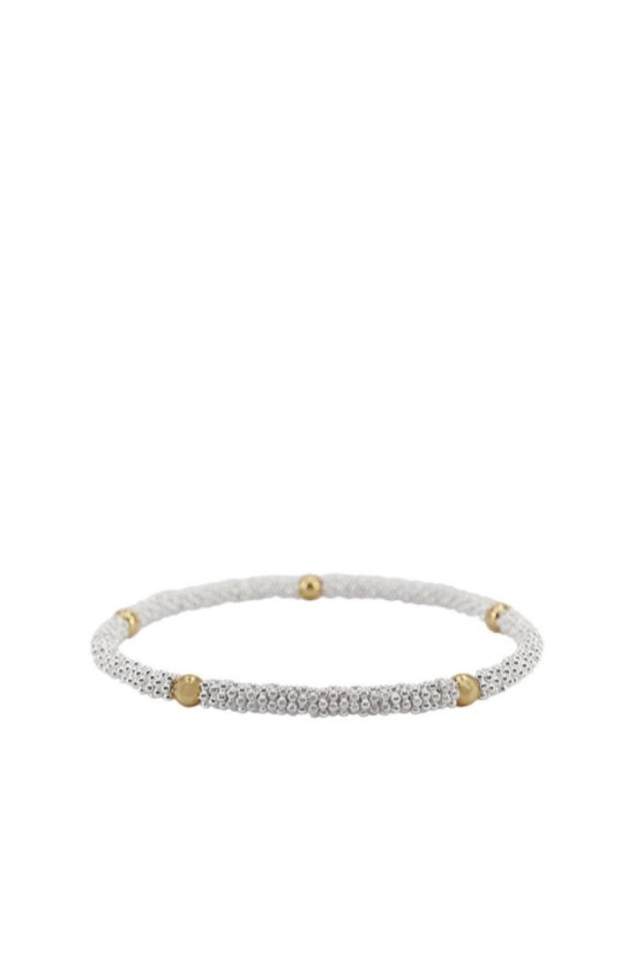 Jewelry Bamiyan | Silver Daisy And Gold Ball Bracelet