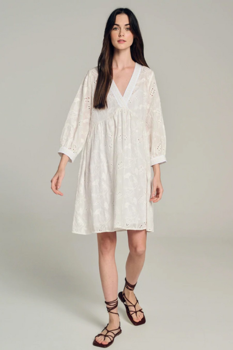 Clothing Devotion | Devotion, Sifnos Tunic Dress- White Embroidery