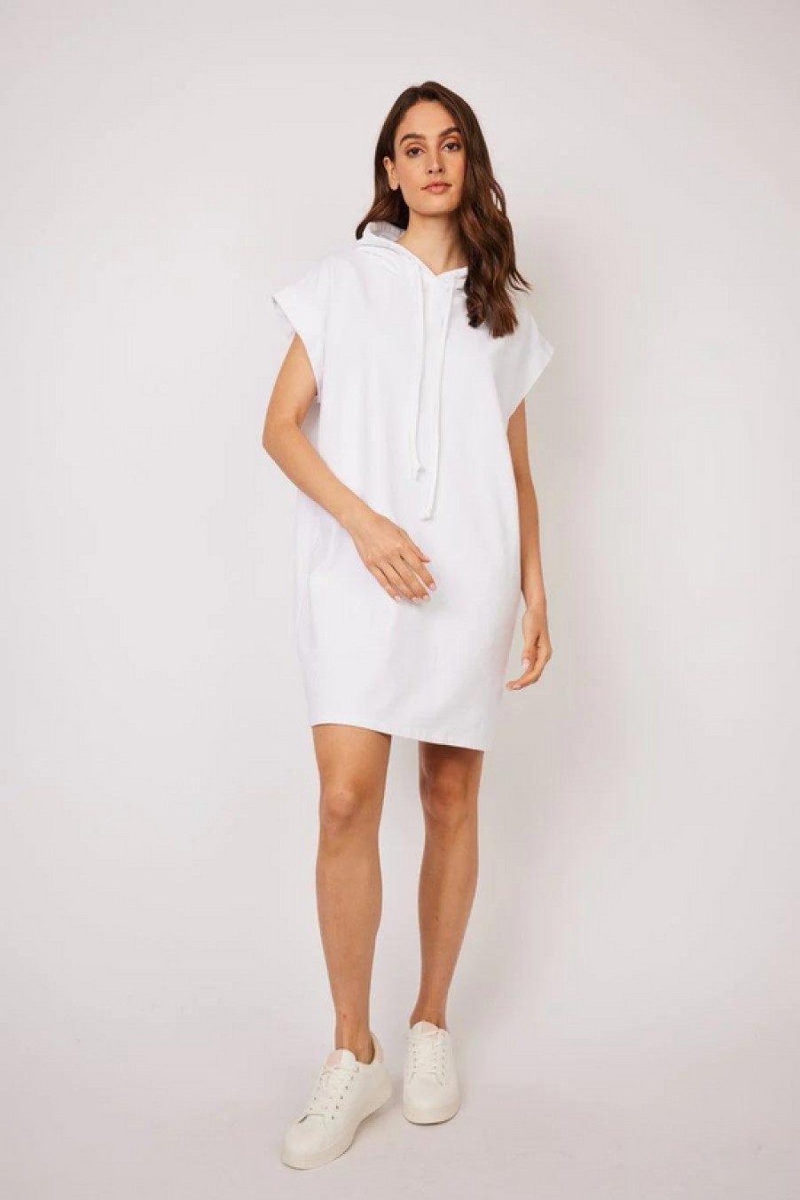 Clothing Pistache | Pistache, Terry Cotton Hooded Dress