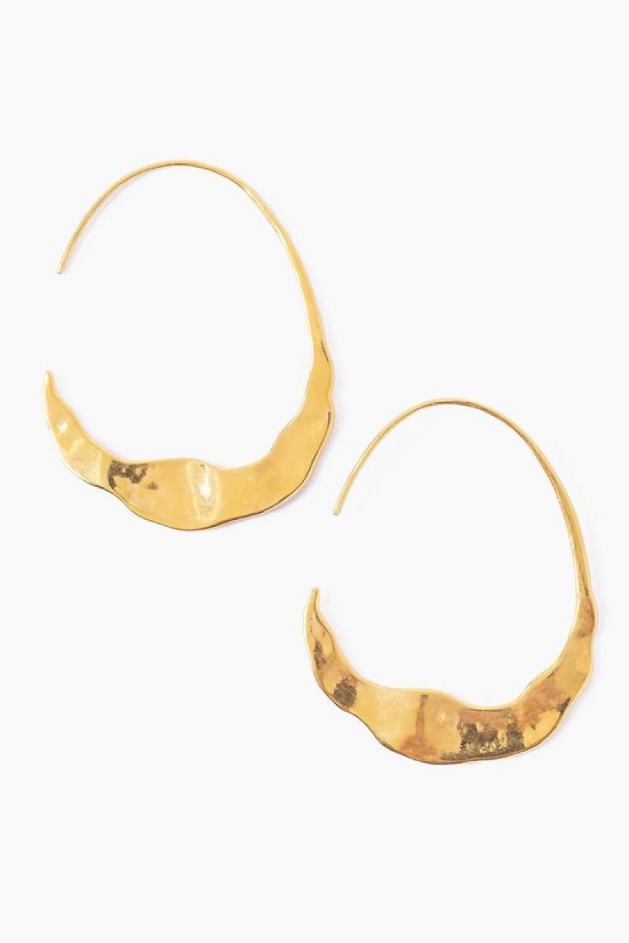 Jewelry Chan Luu | Chan Luu, Gold Crescent Moon Hoops- Large