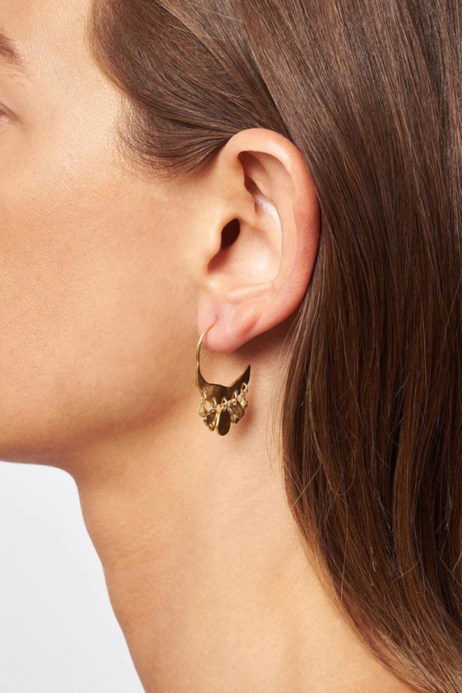 Jewelry Chan Luu | Chan Luu, Petite Gold Crescent Earrings With Dangles