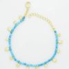 Jewelry Schmuckoo | Schmuckoo, Blue Turquoise Beaded Gold Nuggets Bracelet