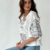 Clothing Rose and Rose | Rose And Rose, Cagnes Top- Grey/White