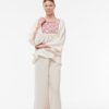 Clothing Nina Leuca | Nina Leuca, Embroidered Cream/Pink Top