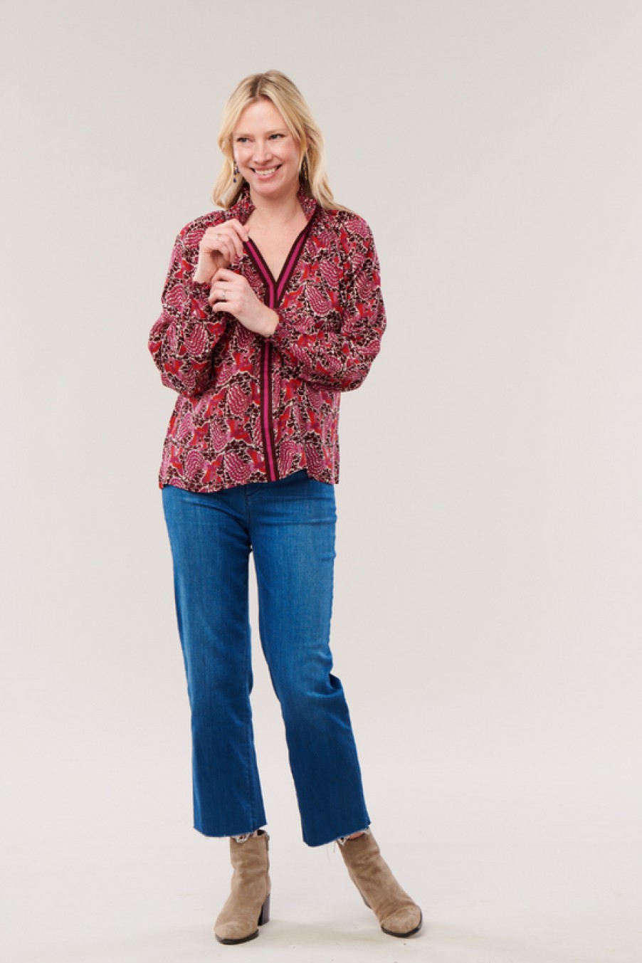 Clothing Rungolee | Rungolee, Aspen Blouse- Rose Phoenix Floral