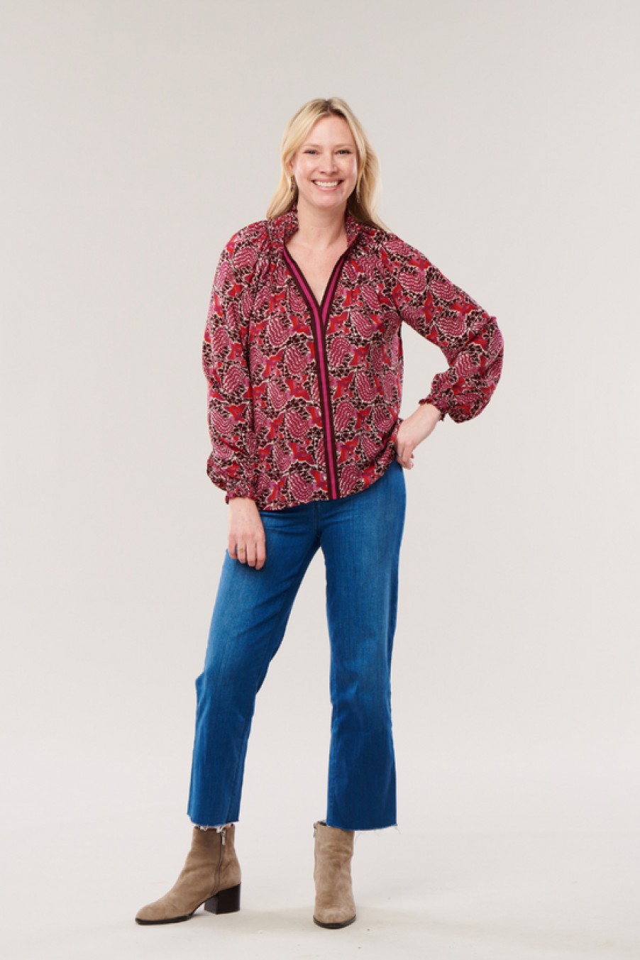 Clothing Rungolee | Rungolee, Aspen Blouse- Rose Phoenix Floral