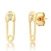 Jewelry TAI | Tai, Gold Safety Pin Stud Earrings