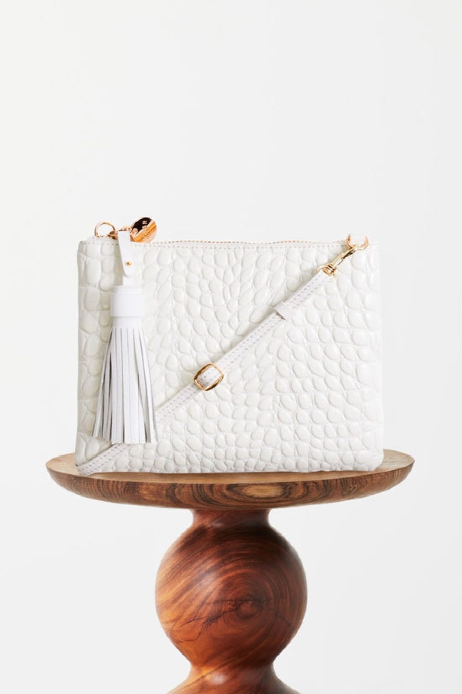 Accessories VASH | Vash, Mickey White Croc Clutch