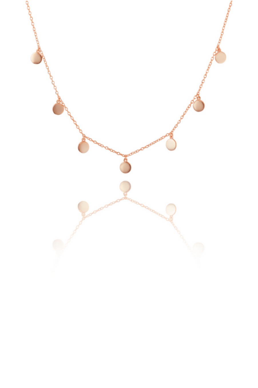 Jewelry The Makery Collection | The Makery, Rose Gold Necklace With 7 Small Discs