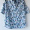 Clothing Lost u0026 Found | Lost & Found, Short Sleeve Boxy Blouse- Blue