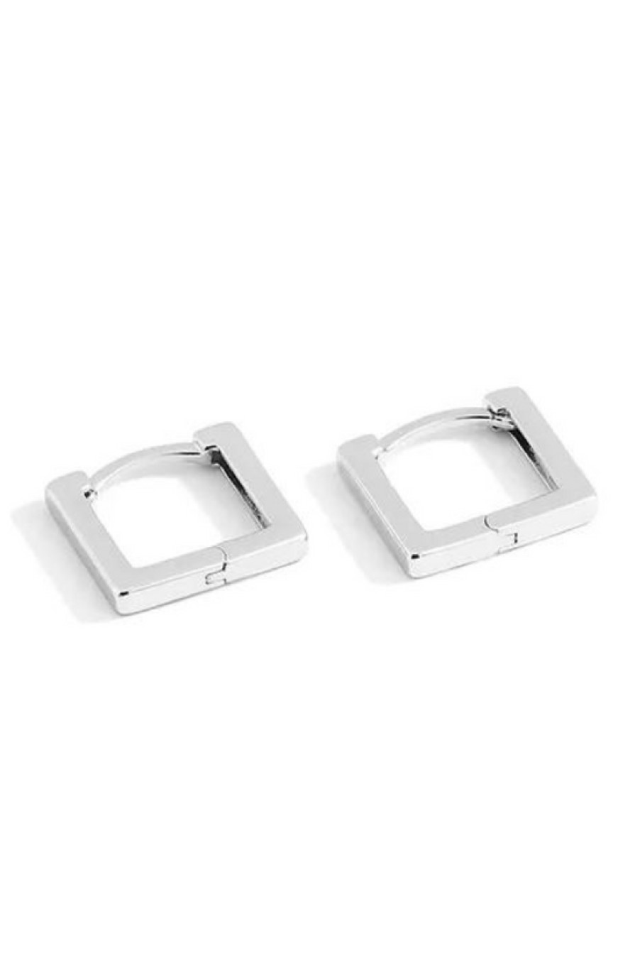 Jewelry The Makery Collection | The Makery, Square Huggie Earring- Sterling Silver