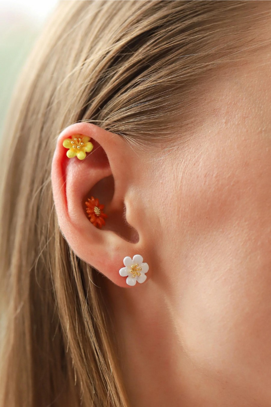 Jewelry TAI | Tai, Enamel Flower Stud Earrings