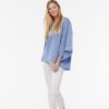 Clothing Nina Leuca | Nina Leuca, Denim Blue Linen Top