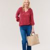 Clothing Rungolee | Rungolee, Louise Full Sleeve Blouse- Raspberry Tortoise