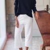 Clothing Frank u0026 Eileen | Frank & Eileen, Cropped Wide Leg Sweatpant- White