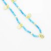 Jewelry Schmuckoo | Blue Turquoise Beaded Gold Coin Necklace