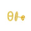 Jewelry Bamiyan | Gold Marine Link Stud Earrings