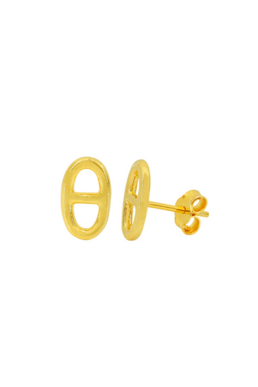 Jewelry Bamiyan | Gold Marine Link Stud Earrings