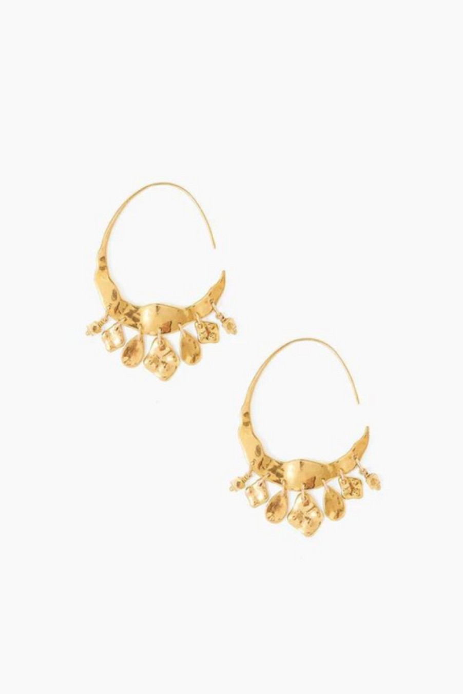 Jewelry Chan Luu | Chan Luu, Gold Crescent Earrings With Dangles