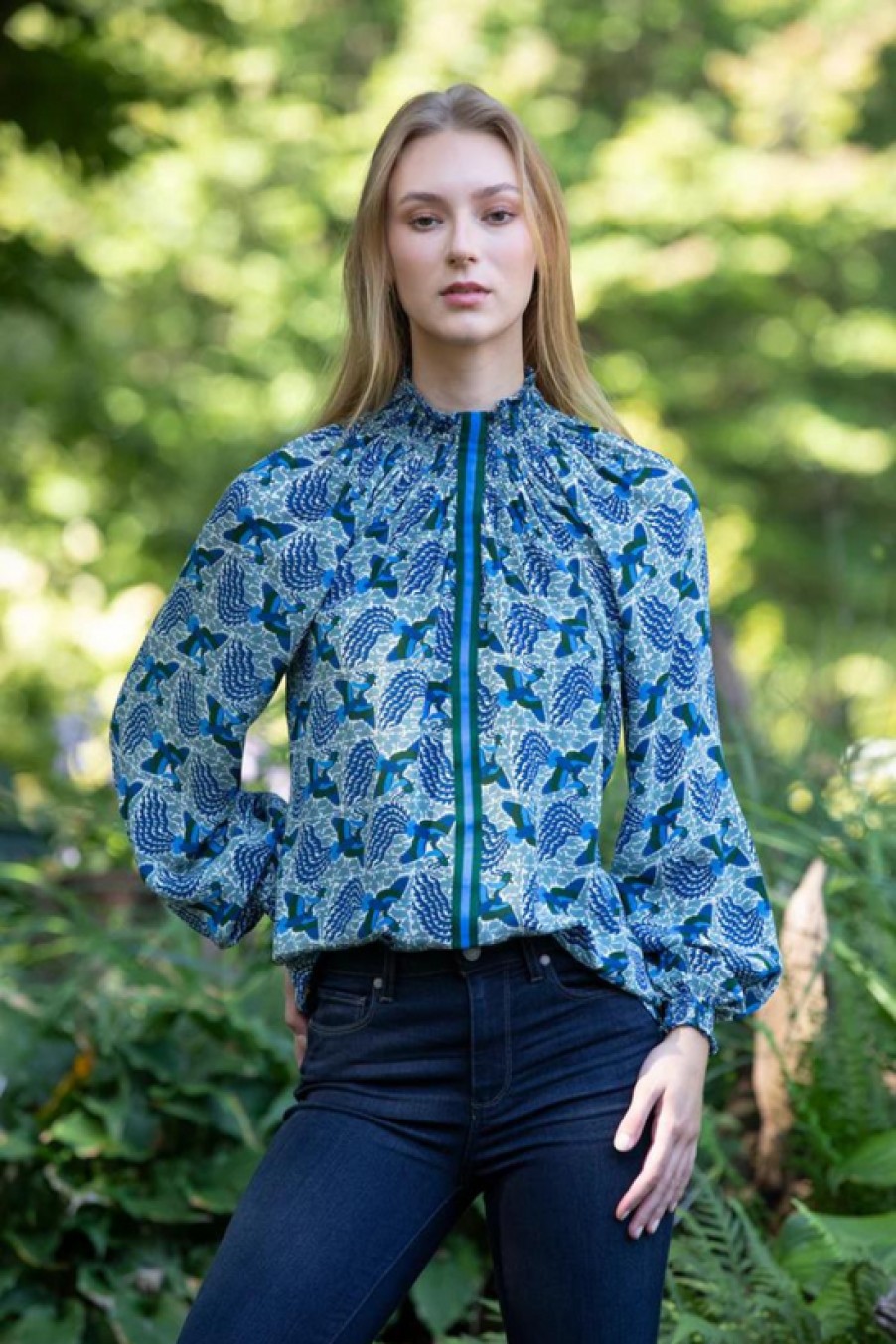 Clothing Rungolee | Rungolee, Brooklyn Full Sleeve Blouse- Empress Phoenix Floral