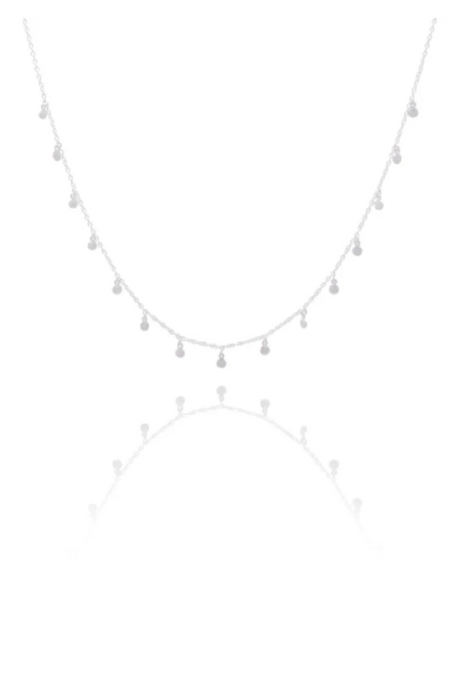 Jewelry The Makery Collection | The Makery, Sterling Silver Necklace With 15 Tiny Discs