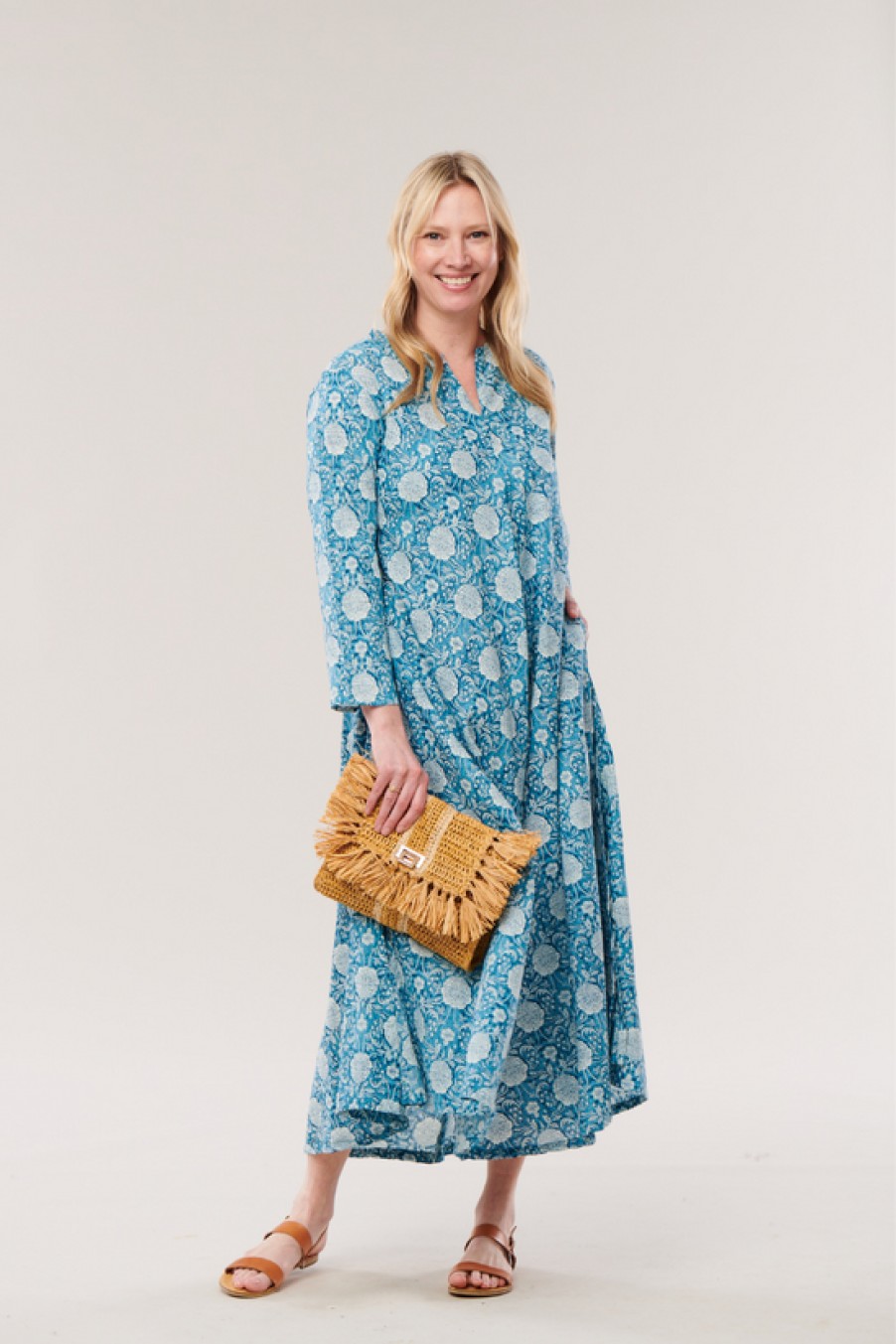 Clothing Dolma | Dolma, Calypso Blue Flower Dress