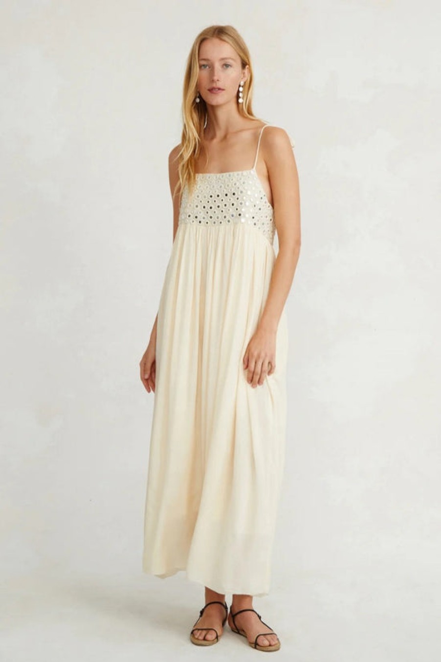 Clothing Chan Luu | Chan Luu, Sahara Dress- Cloud Cream