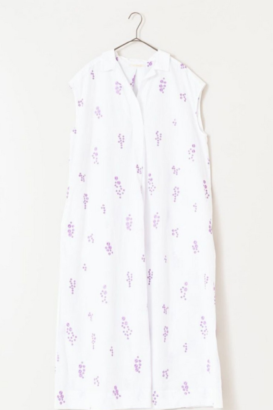 Clothing Ne Quittez Pas | Ne Quittez Pas, White Flower Sleeveless Dress