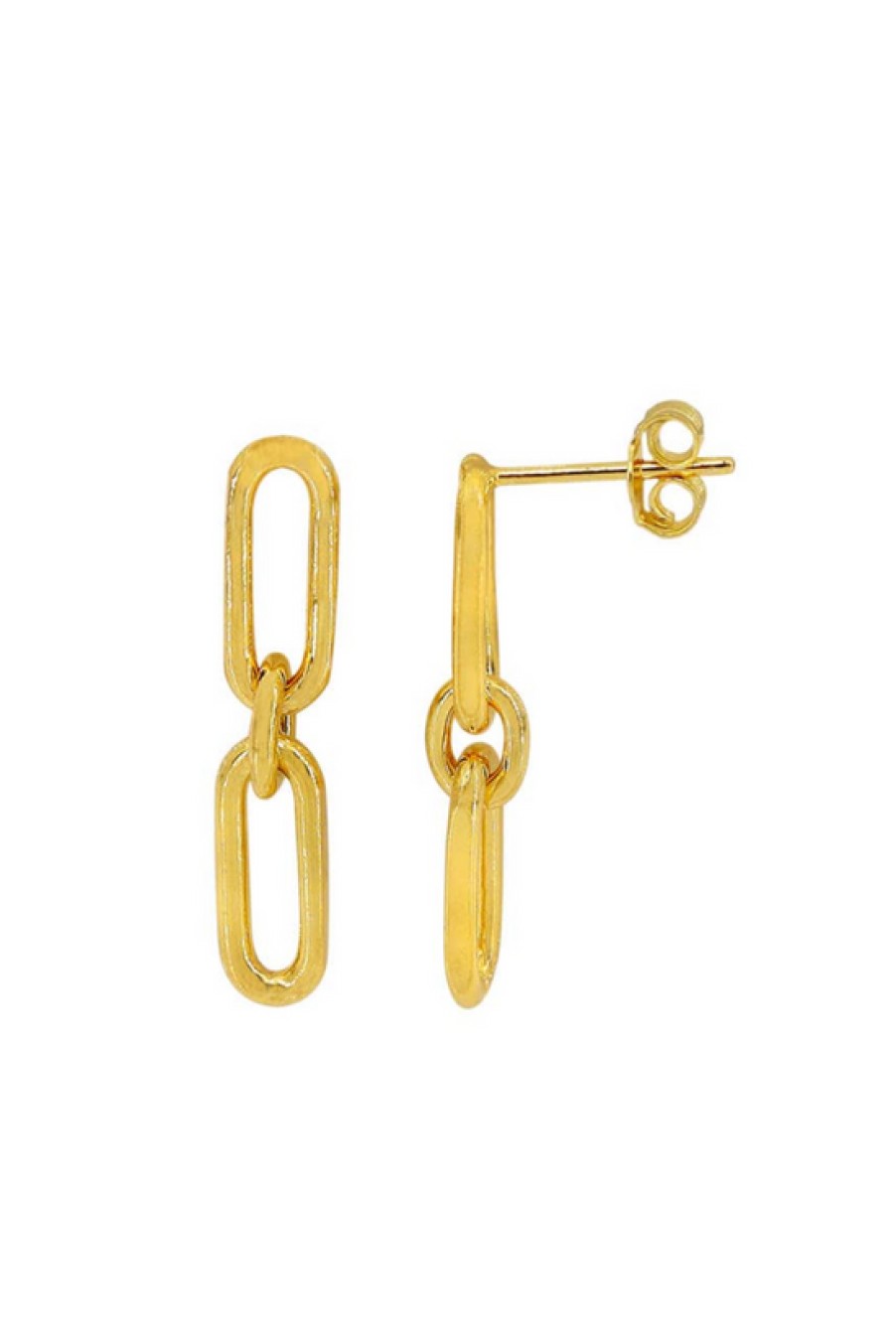 Jewelry Bamiyan | Gold Paperclip Stud Earrings