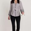 Clothing Rungolee | Rungolee, Belize Blouse- Dove Grey