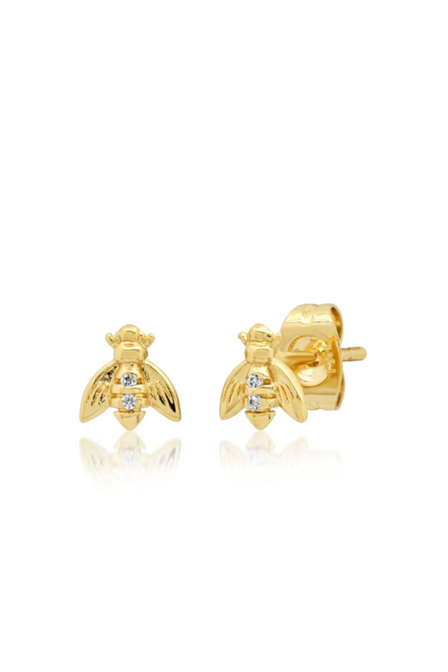 Jewelry TAI | Tai, Gold Bee With Clear Crystal