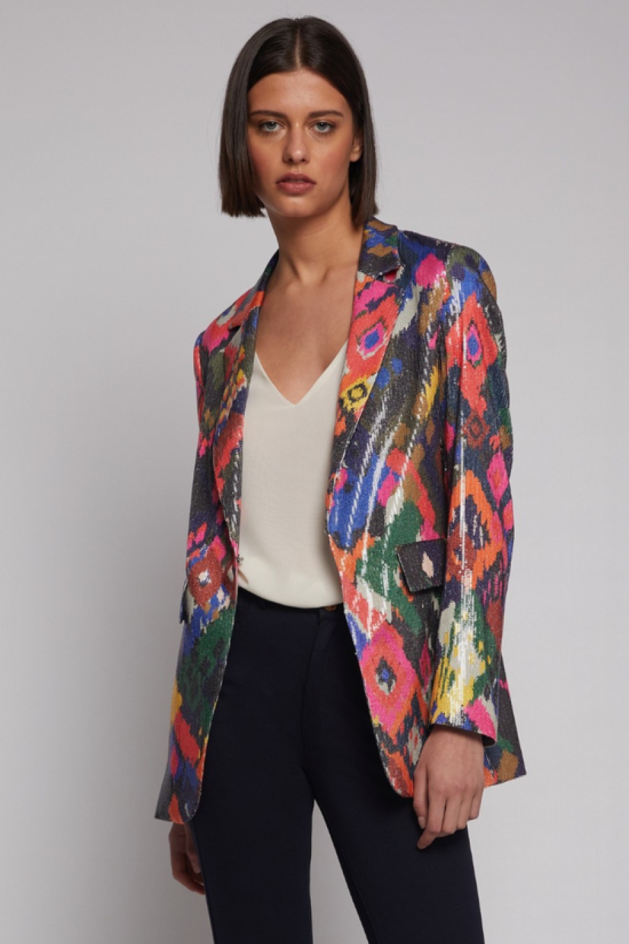 Clothing Vilagallo | Vilagallo, Andrea Jacket- Ikat Sequins