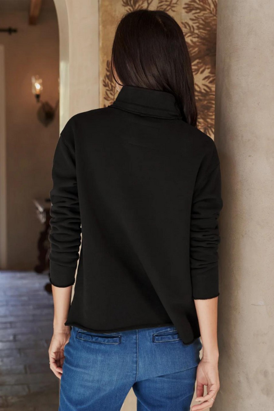 Clothing Frank u0026 Eileen | Frank & Eileen, Patrick Popover Henley- Triple Fleece, Black