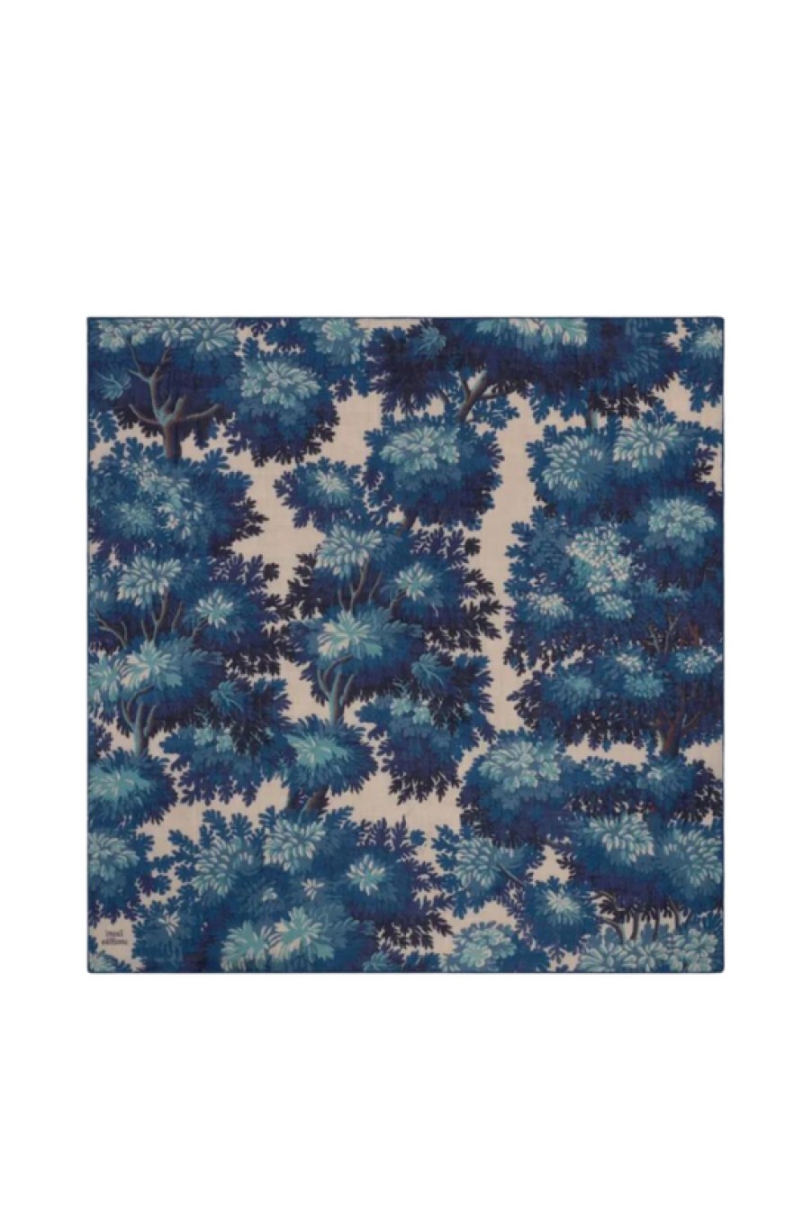 Accessories Inoui Editions | Inoui Editions, Fontainbleau Square 100 Scarf- Blue