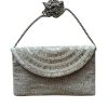 Accessories Tiana | Tiana, Small Half Over Clutch- Silver