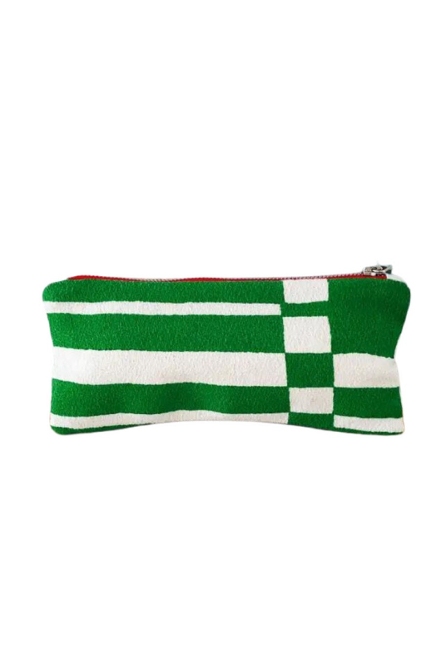 Accessories Erin Flett | Erin Flett, Kelly Green Bold Geo Flat Pencil Zipper Bag