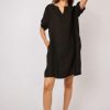 Clothing Pistache | Pistache, Ss Linen Dress W/ Patch Pocket